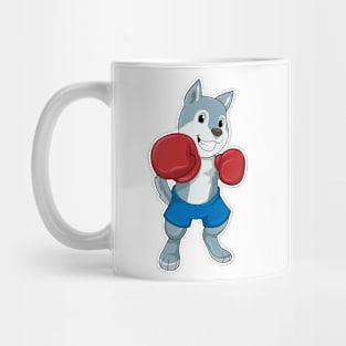 Dog as Boxer with Boxing gloves Mug